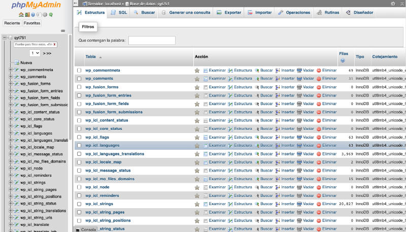 phpmyadmin gestion