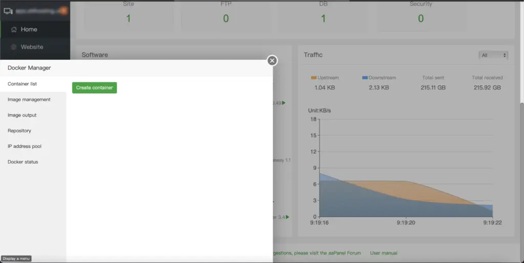Docker Manager Aapanel
